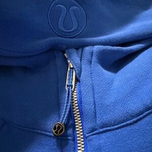 Lululemon Royal Blue Half-Zip Hooded Scuba - Size M/L